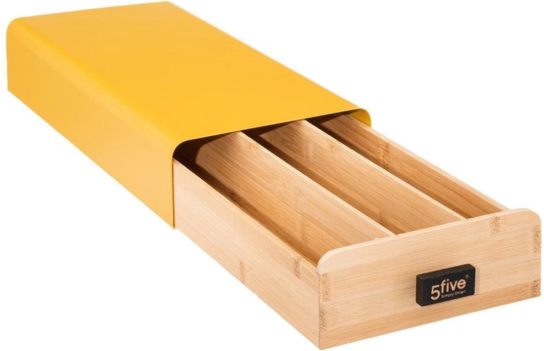 Capsule houder - dispenser lade bamboe hout/metaal 30 capsules