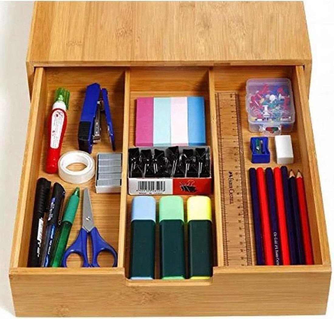 Bamboo Capsule Holder - 2 Drawers - Tea Box - Storage Box