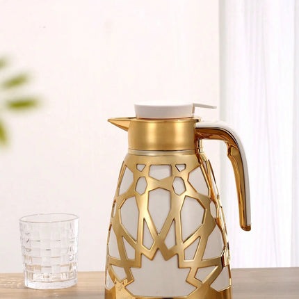 Bouteille isotherme - Bouteilles thermos - 1L - Carafe isotherme avec détails dorés