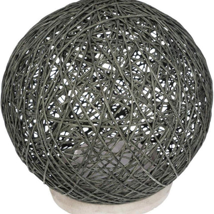 Lampe de table - ⌀ 18,5 cm - Vert foncé - Pied en ciment