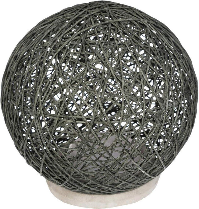 Lampe de table - ⌀ 18,5 cm - Vert foncé - Pied en ciment