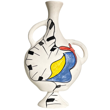 Vase Décorative Peinte à la Main au Design Abstrait