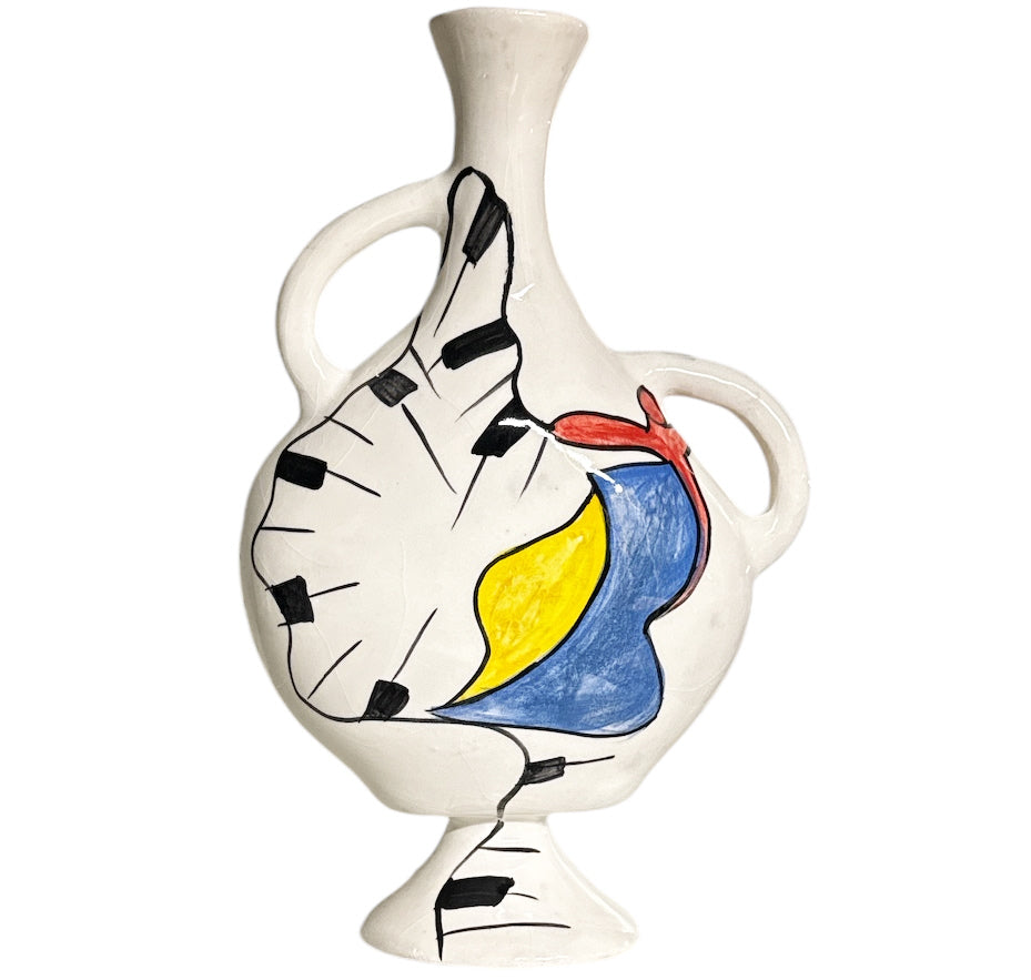 Hand-painted Decorative Vase with Abstract Design