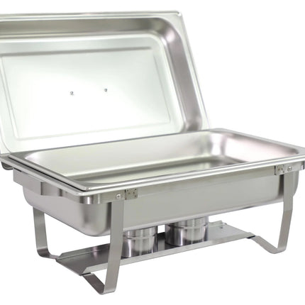 Chafing dish 9 L - chauffe-plat - maintien au chaud - avec couvercle - réchaud de buffet
