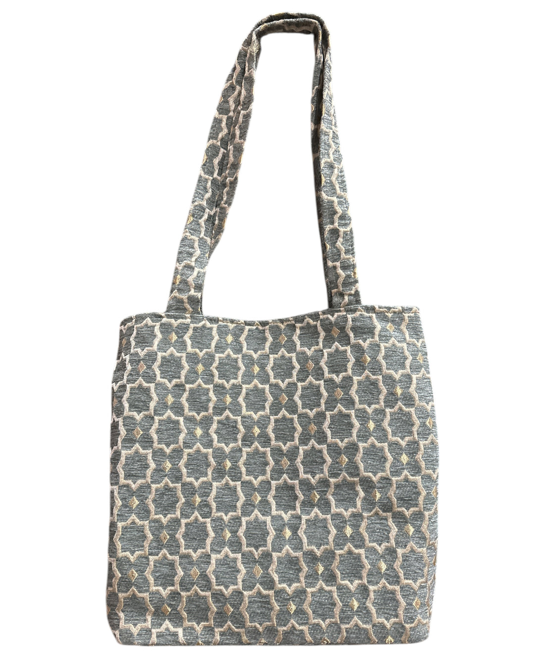 Marokkaanse XL shopper van fluweel met gouddraad – grote tote bag – foto 7