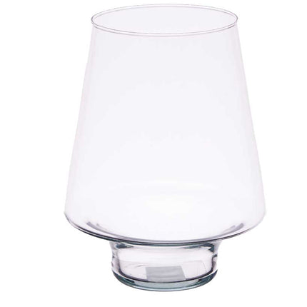 Vase conique à pied en verre