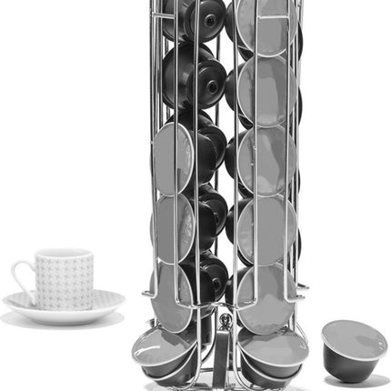 Distributeur de capsules rotatif en métal - 24 capsules
