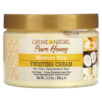 Creme Of Nature, Pure Honey, Crème fouettée hydratante, crème de torsion, 11,5 oz (326 g)
