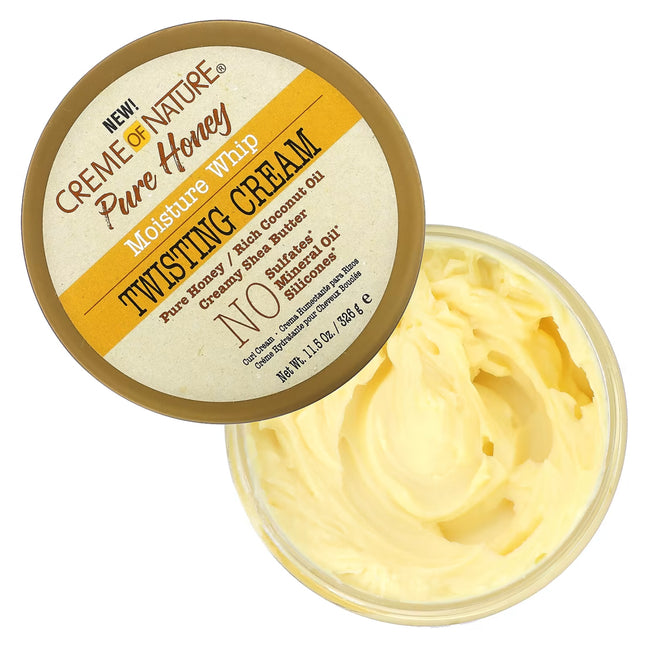 Creme Of Nature, Pure Honey, Crème fouettée hydratante, crème de torsion, 11,5 oz (326 g)