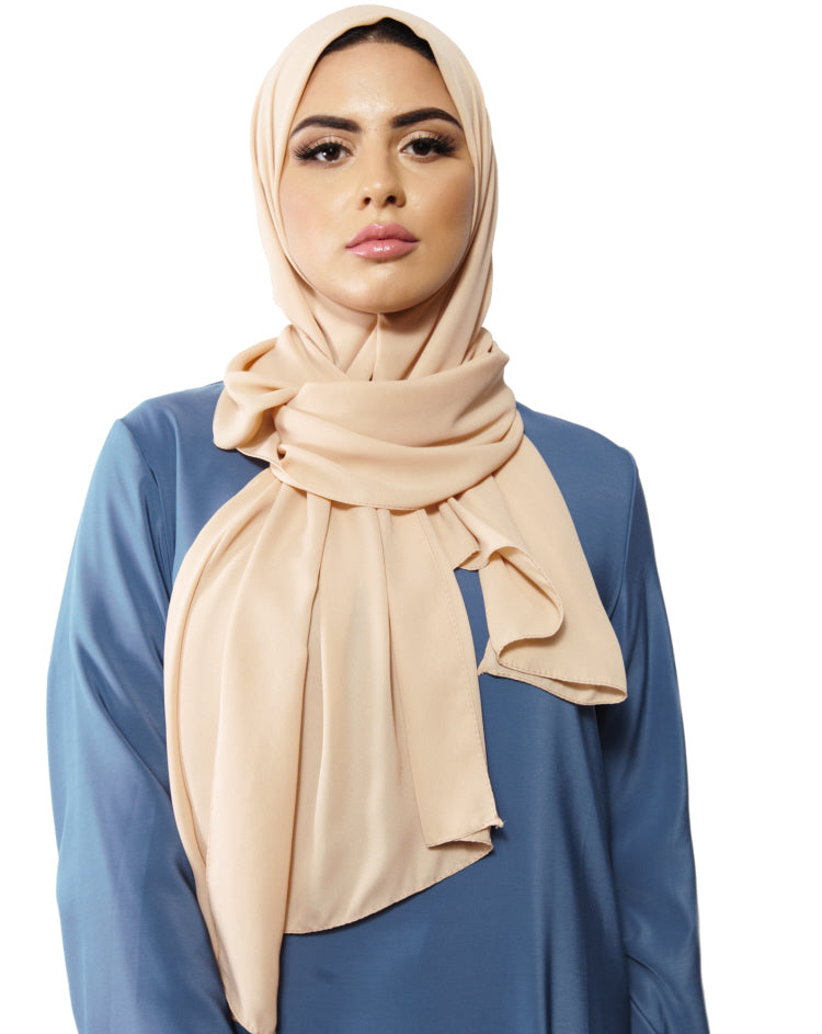 Premium crêpe sjaal – hoofddoek van zachte crêpe, 180 x 70 cm, 17 kleuren – foto 5