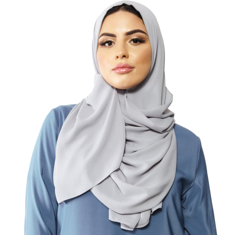 Premium crêpe sjaal – hoofddoek van zachte crêpe, 180 x 70 cm, 17 kleuren – foto 2