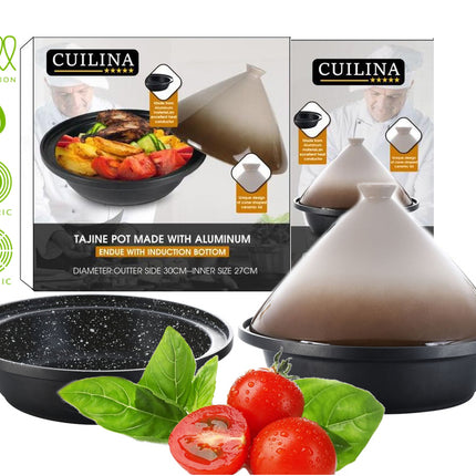 Tajine Ø 30 cm compatible avec toutes les tables de cuisson, y compris l'induction