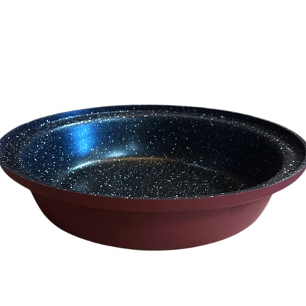 Tajine 30 cm – Faïence & Aluminium Faits à la Main – Traditionnel Marocain – Rouge/Multicolore