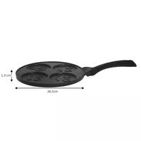 Kinghoff 1666 - Crêpière à motifs - manche en bois - 26.5 cm