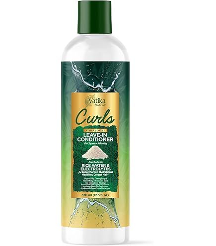 Vatika Curls Leave-In Conditioner 370 ml – met rijstwater, voor krullen