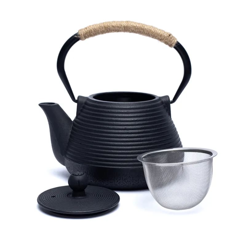 Teekanne aus Gusseisen im japanischen Stil, 1 Liter