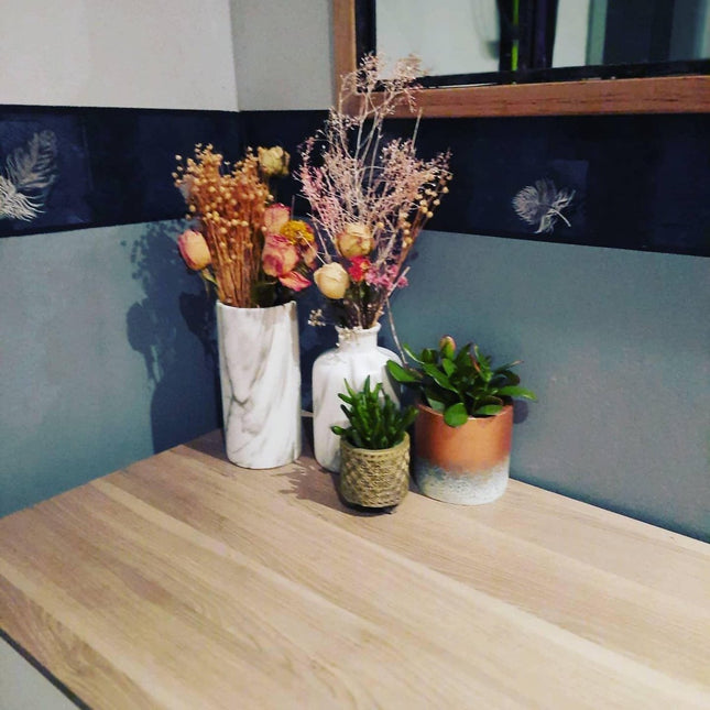 Vase déco Marbre – aspect marbre – H17,5