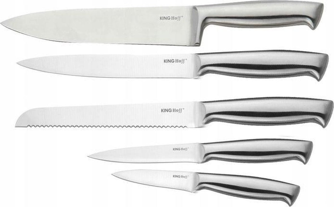 Kinghoff - 6-piece knife set - with wooden block