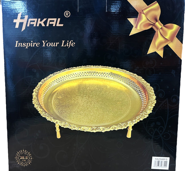 Plateau marocain doré sur pieds