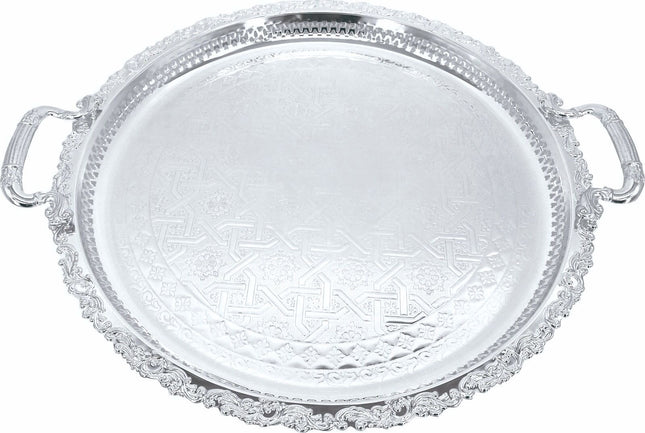 Plateau marocain argenté 45cm