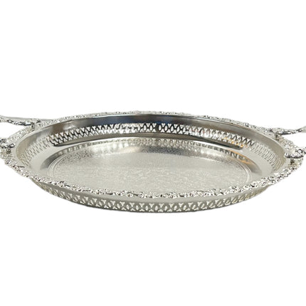 Plateau marocain argenté 38cm