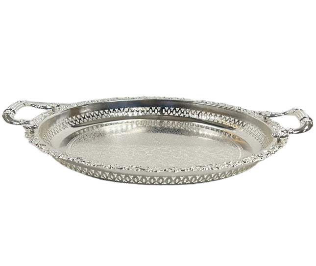 Plateau marocain argenté 38cm