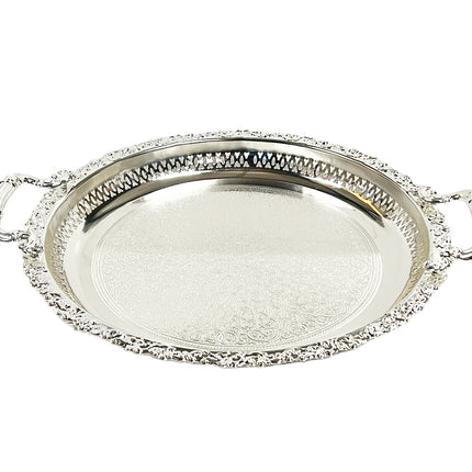 Plateau marocain argenté 38cm