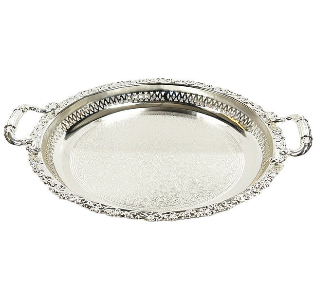 Plateau marocain argenté 38cm