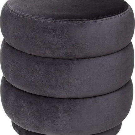 Atmosphera luxe pouf velours Sinan - H40 cm - Velours - Repose-pieds