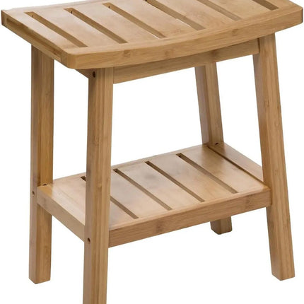 5Five Tabouret de douche ou d'appoint - bois de bambou - L40 x l25 x H46 cm
