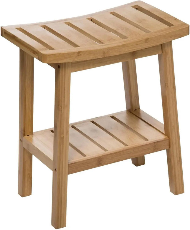 5Five Tabouret de douche ou d'appoint - bois de bambou - L40 x l25 x H46 cm