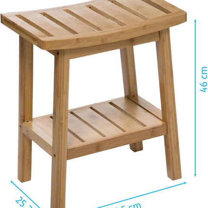 5Five Tabouret de douche ou d'appoint - bois de bambou - L40 x l25 x H46 cm