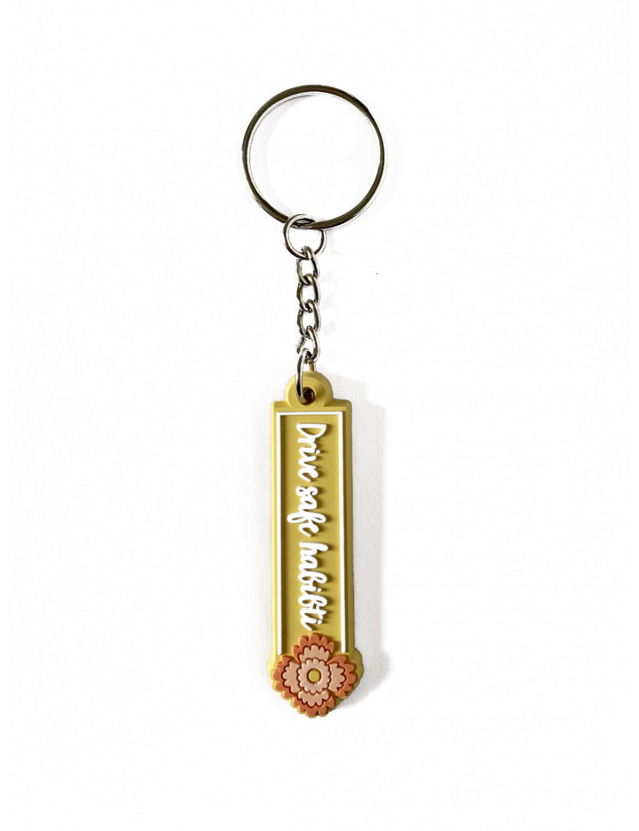 Drive safe habibti keychain