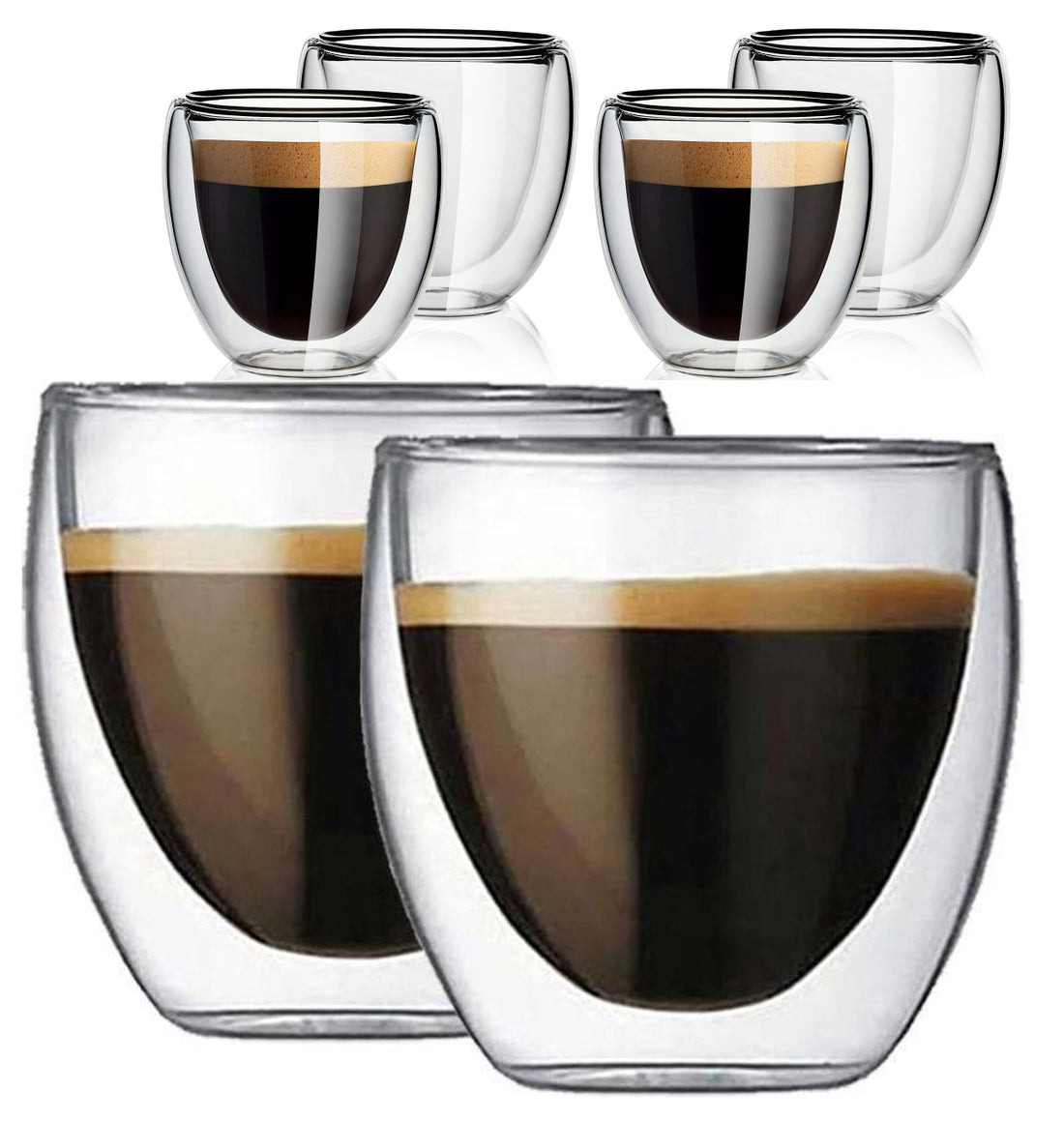 Espressoglas - Doppelwandige Kaffeegläser - 6er Set 100ml