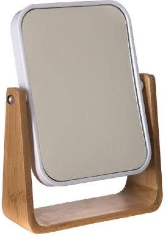 Miroir de maquillage/rasage double sur pied 16 x 6 x 22 cm