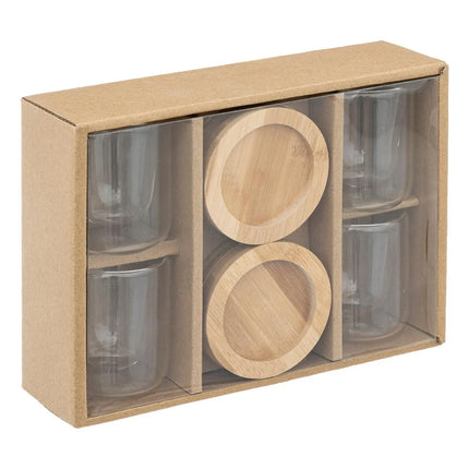 Verres à café/thé à double paroi - 4 pièces + sous-verres - Verre à expresso - 80 ml