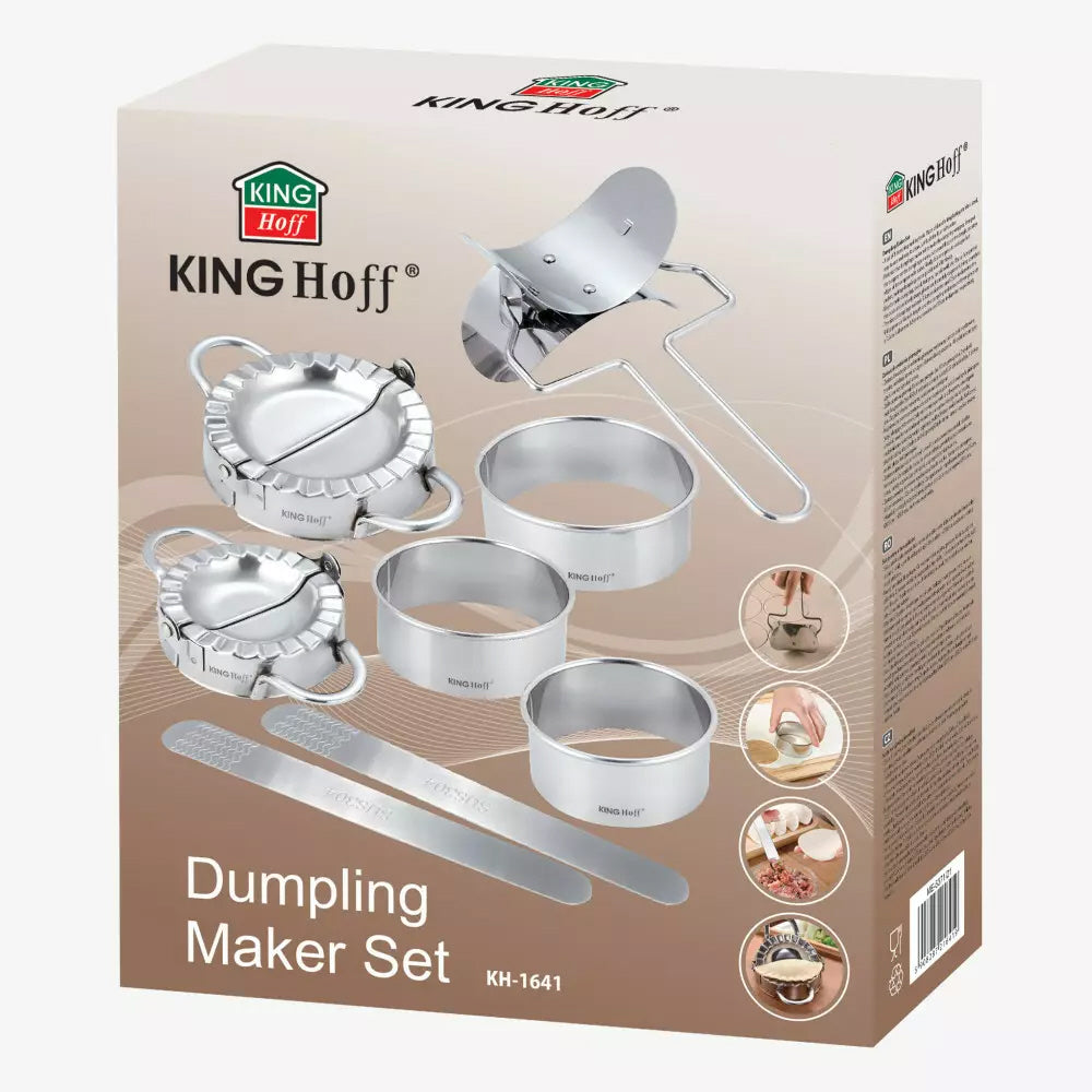 Kinghoff dumpling set 8-delig – zelf dumplings en ravioli maken, RVS – foto 3