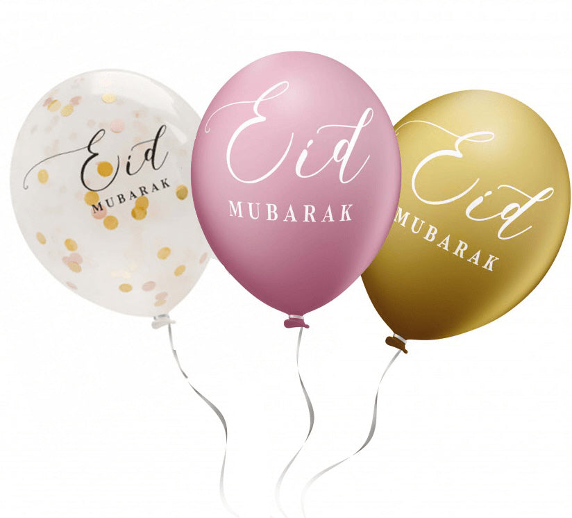 EID Mubarak Ballon-Mix 6 Stück