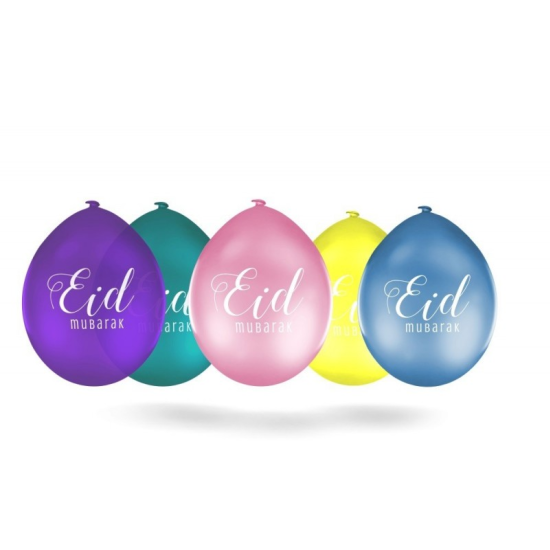 Eid Mubarak ballonnen in assorti kleuren – 10 stuks