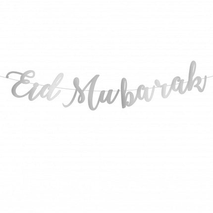 Guirlande de lettres Eid Mubarak Argent