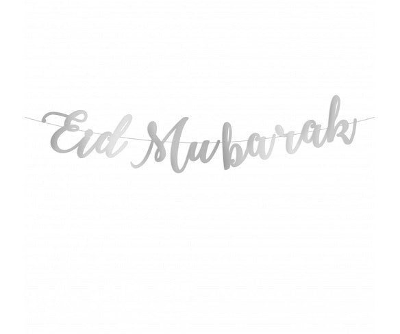 Guirlande de lettres Eid Mubarak Argent