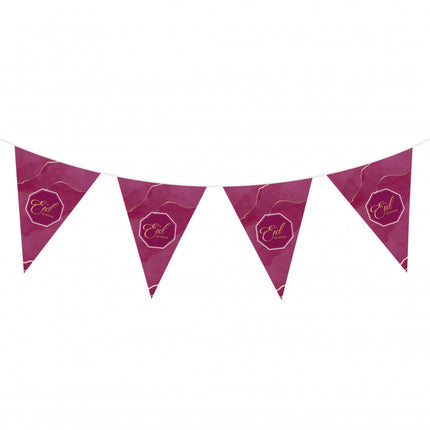 Drapeaux Aïd Moubarak Bordeaux/Violet
