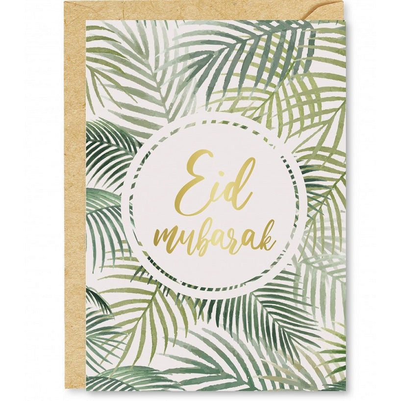 Eid Mubarak Grußkarte Tropisch