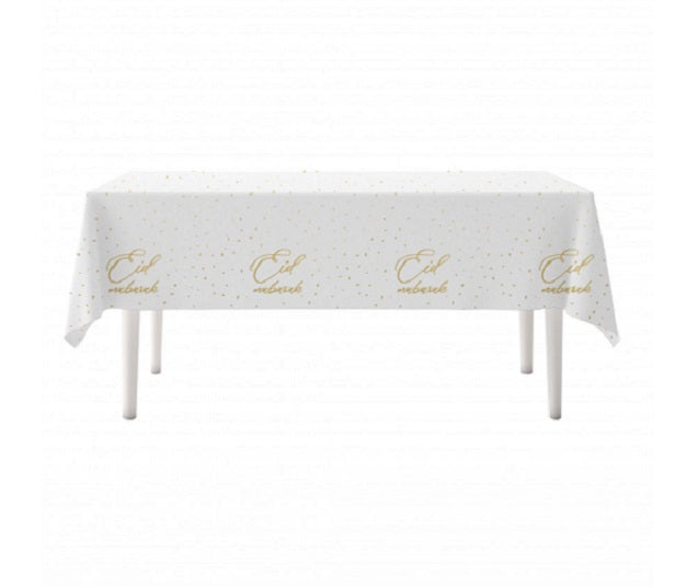 Eid Mubarak Tischdecke Weiß-Gold