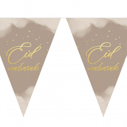 Drapeaux Aïd Moubarak 5 mètres Taupe