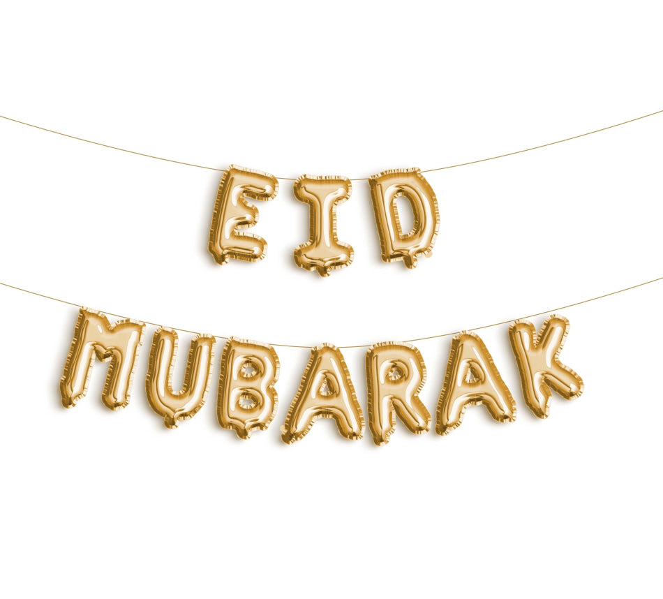 Eid Mubarak foil balloon gold