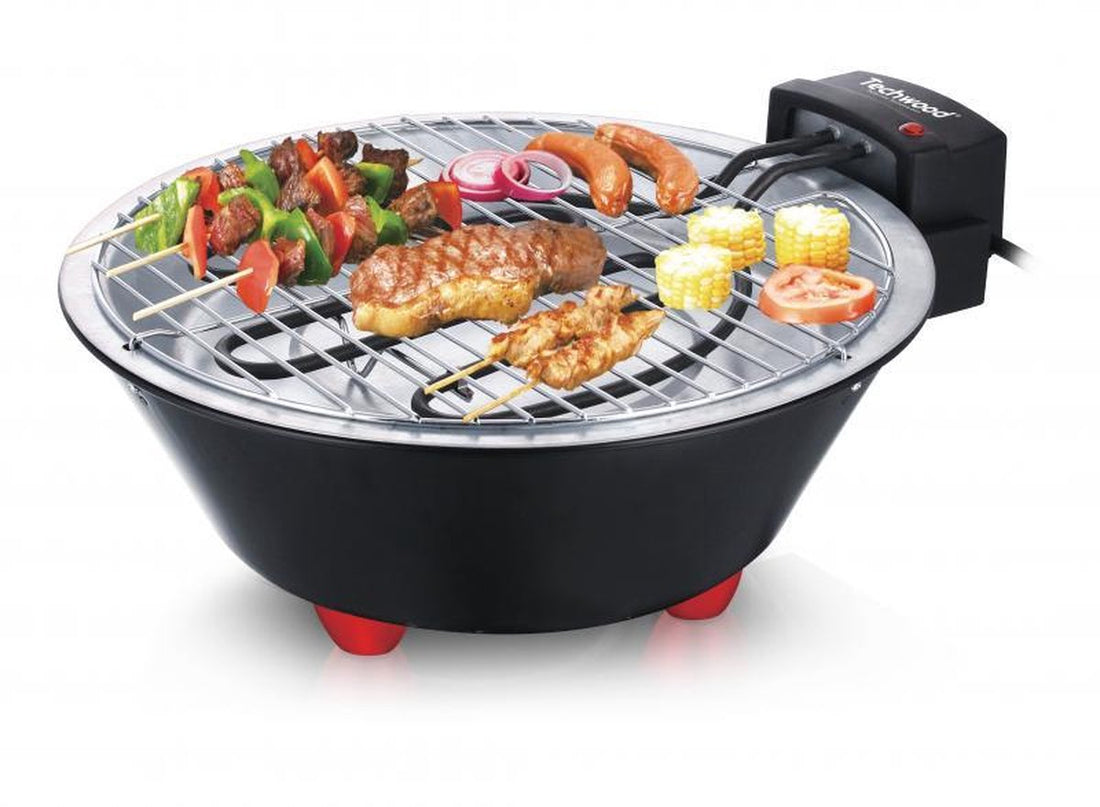 Techwood - Elektrische barbecue - Ø31 cm - Tafelbarbecue - compact en lichtgewicht