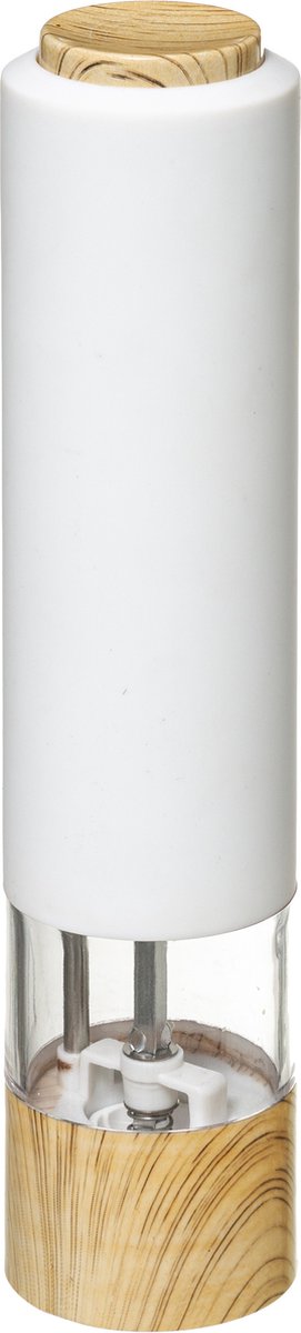 Elektrische Pfeffermühle Kunststoff weiß 22 cm - Pfeffermühle