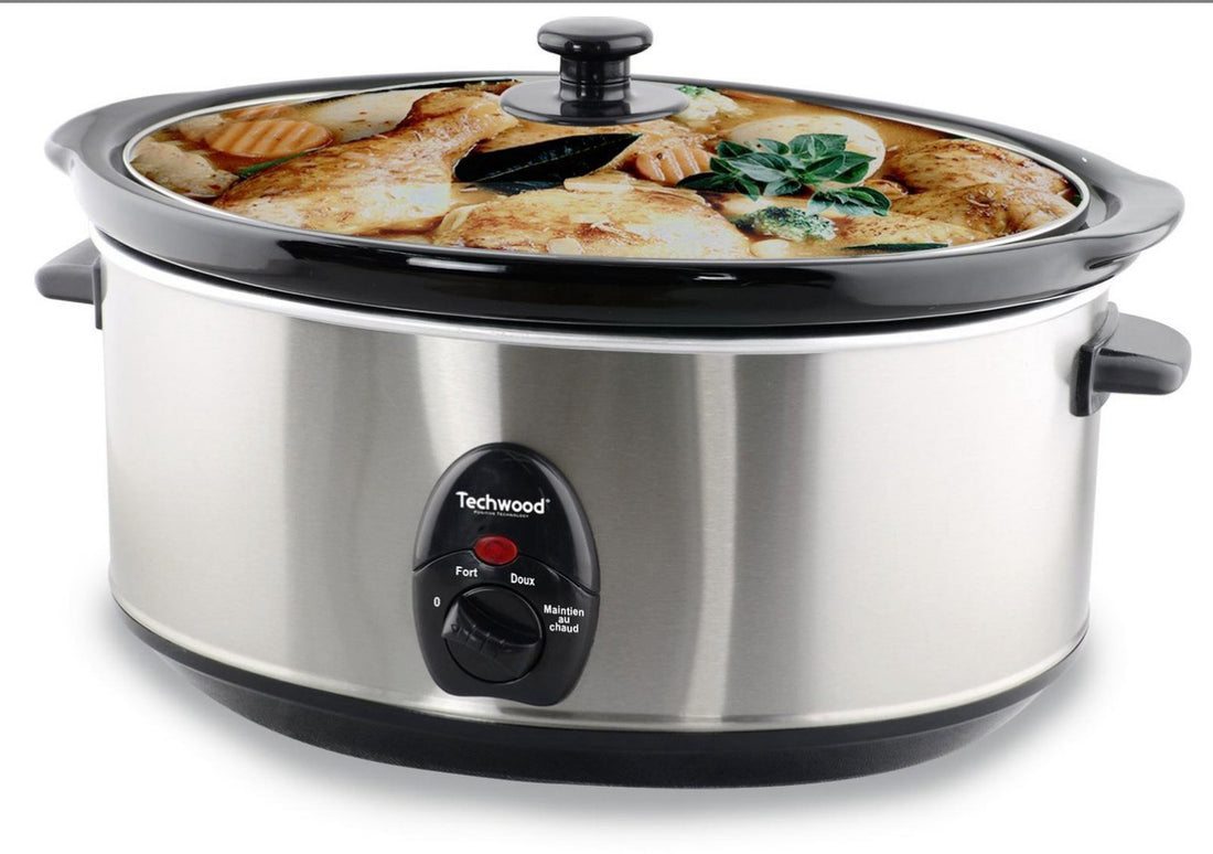 Techwood - Elektrischer Slow Cooker - Edelstahl - 6.5 L