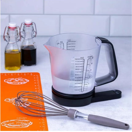 Balance de cuisine électronique avec verre doseur de 1g à 5kg 1,2L - Graduation - G/Oz/Ml